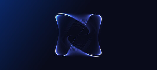 neon futuristic 3d sphere of blue purple glowing digital waves particles future technology concept engineering science abstract energy orb data innovations abstract blue background	