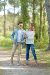 Fototapeta premium beautiful couple on nature walk