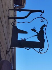 Schild an einer Bäckerei