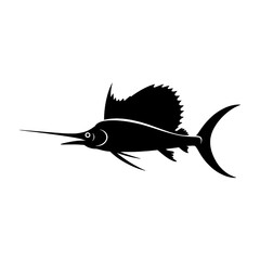 black silhouette of a fish