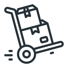 Trolley Icon Outline Style