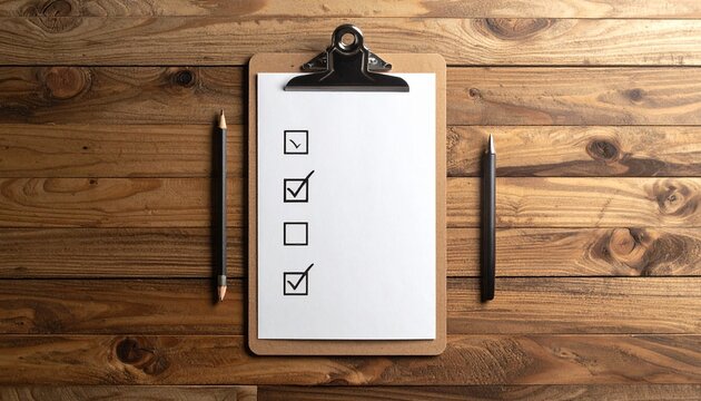 Clipboard with three checkboxes: green check, red check, and empty. Symbol of task progress, approval, error, and pending status.