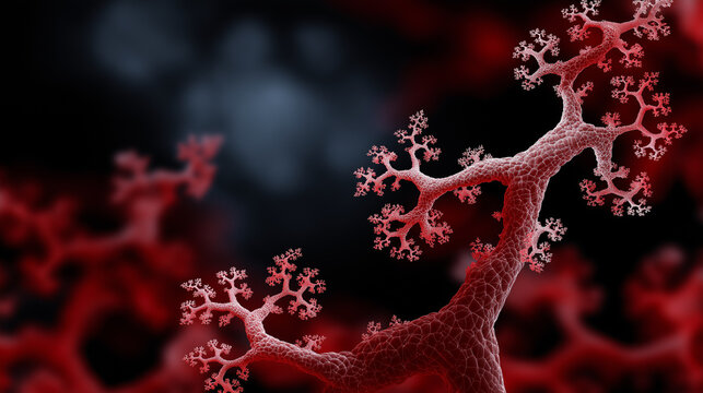 Fractal patterns in biological branching systems faceless mathematical biology defocused blood vessel networks background angiogenesis modeling vascular development