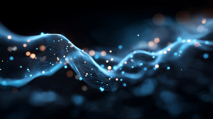 Undulating waves of chromatin fiber showing nucleosome organization faceless epigenetics visualization defocused histone modification patterns background gene regulation