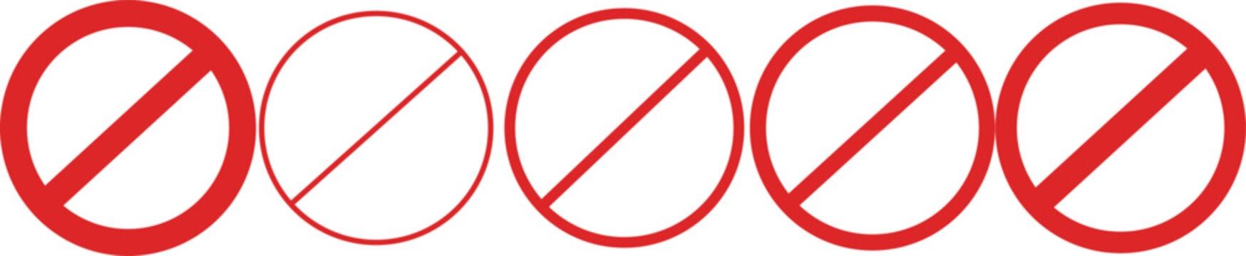 Prohibition Stop Sign Symbol in Red