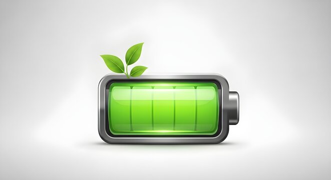 national energy conservation day green battery full charge concept