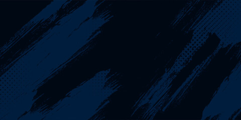 Grunge-style dark blue abstract background with rough brush strokes and dotted texture