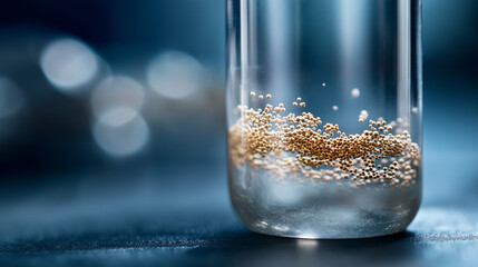 Layered sediment in density gradient centrifugation tube faceless cell fractionation defocused ultracentrifuge background organelle isolation subcellular component separation