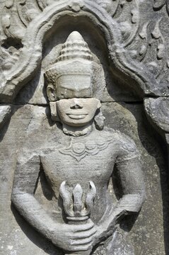 The Hindu god Shiva with his trident, Prasat Ta Som, Angkor, Cambodia