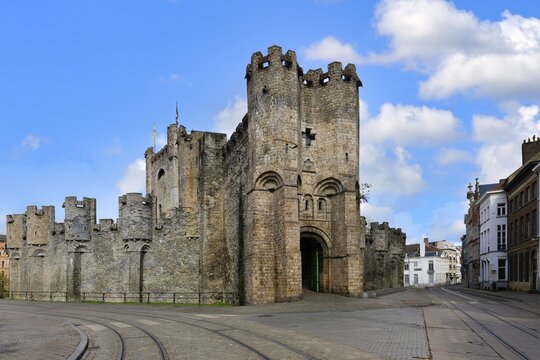 Gravensteen medieval castle of the Counts, Ghent, Flanders, Belgium