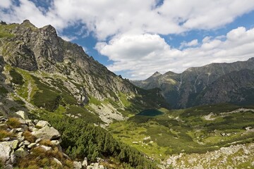 View of Heavy Lake in Heavy Valley. High Tatras. Slovakia. Europe.