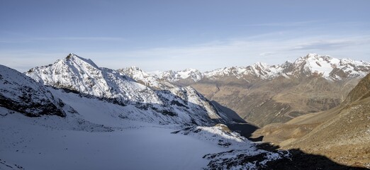 Mountain Panorama Autumn With Spiegelferner