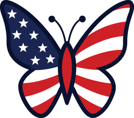 american flag butterfly