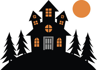 halloween house vector