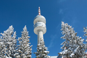 Ski resort Pamporovo in the Rhodopes mountains in Bulgaria
