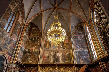 Prague castle, Gothic Metropolitan Cathedral of Saints Vitus, Wenceslas and Adalbert, Saint Wenceslas Chapel, Prague, Czech Republic