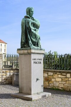 19th century romantic poet Karel Hynek Macha Statue, Litomerice, Bohemia, Czech Republic
