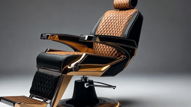 Luxurious Barber Chair - A Blend of Style and Comfort.