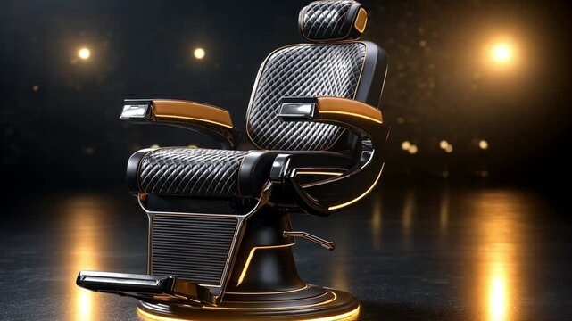 Luxurious Barber Chair Showcase - A Blend of Style and Comfort.