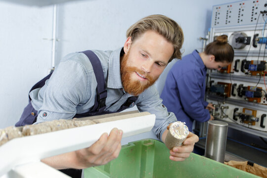 worker repair repairman concept in factory