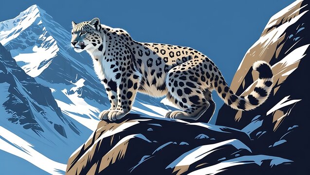 Wishing A Birthday As Magnificent As A Snow Leopard - Powered by Adobe
