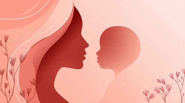 Modern pregnancy concept illustration focusing on maternity, health, and happiness.