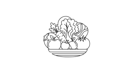 Fresh vibrant produce arranged artfully on a plate showcasing healthy eating and natural goodness for your next project, Generative AI