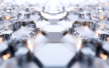 Futuristic rendering of interconnected glowing wires expressing efficiency, information flow, and high tech network engineering isolated on transparent background PNG