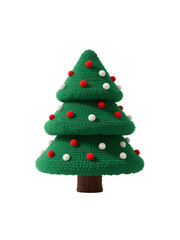 Festive Knitted Christmas Tree: A whimsical and handcrafted knitted Christmas tree stands as a joyful symbol of holiday spirit, complete with ornaments.
