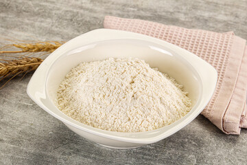 Wheat flour for cooking in the bowl
