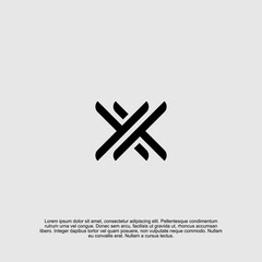 Abstract Geometric Icon with Intersecting Lines for Modern Design Branding and Logo Concepts, representing connectivity, innovation, and minimalist aesthetic appeal for wide applications