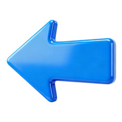blue arrow isolated on white