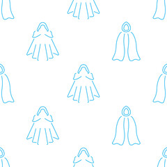 dark robes seamless pattern isolated on transparent background.