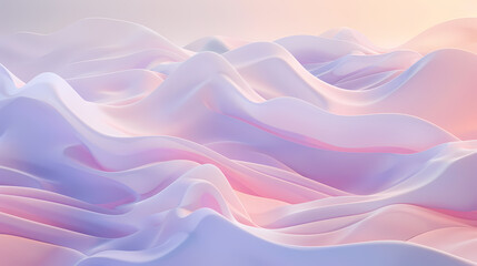 Fototapeta premium Dreamscape Symphony: An abstract composition unfolds with undulating forms and a soft color palette, evoking a sense of tranquility and ethereal beauty. 