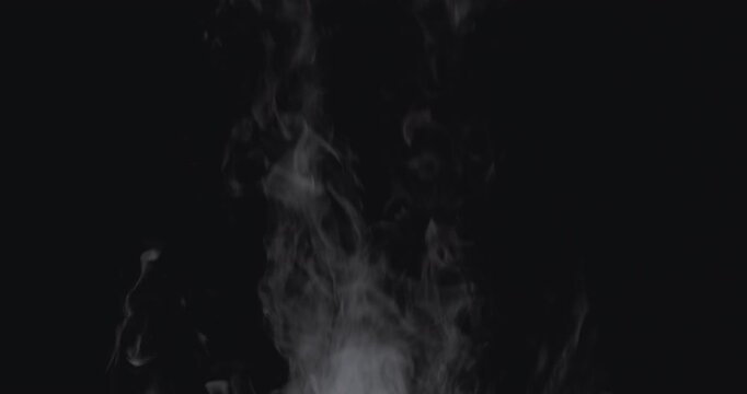 Smoke-like special effects against a black background