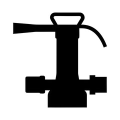 Firefighting nozzle equipment silhouette for emergency services