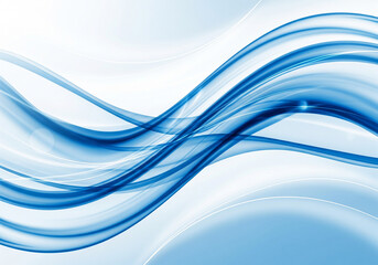 Smooth Blue Curves on White Gradient Design