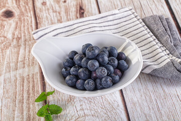 Raw ripe sweet and juicy blueberry