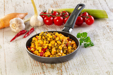 Mexican vegetable mix - corn, pepper and peas