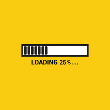 25% loading icon vector design illustrations