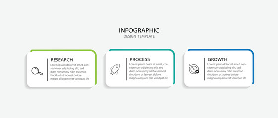 modern design template for infographics whit 3 option or steps.	