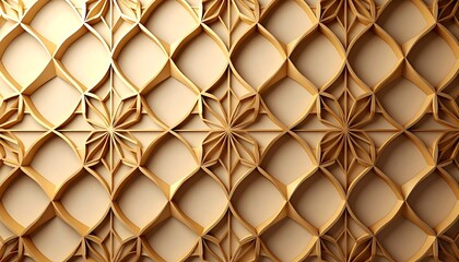 Elegant backdrop with Kufic-inspired pattern in repetitive design