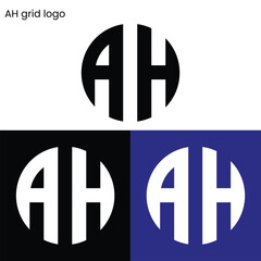  Circular Double Letter Mark Logo Designs With Grid 
