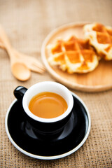 Glass of Hot Coffee Espresso