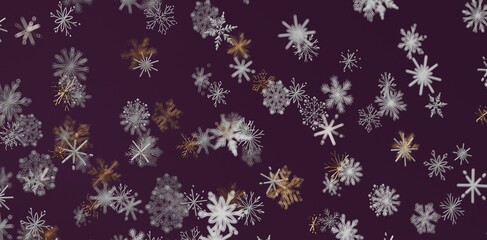 Abstract winter background with snowflakes. Festive seasonal design for Christmas or New Year. Modern graphic for web and print.
