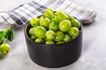 Ripe sweet juicy green gooseberry