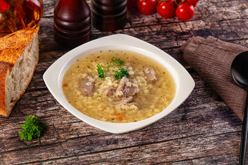 Dietary chicken soup with noodles