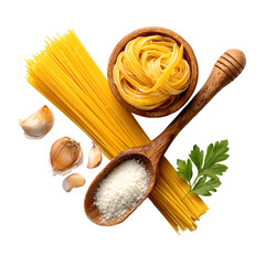 Professional Pasta and Cooking Items Isolated on White Background for Culinary Designs