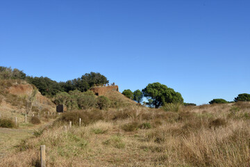 Obraz premium La Crosa Volcano viewpoint, Vilobir de Onyar, Girona province, Catalonia, Spain