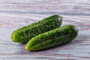 Raw fresh ripe green cucucmbers